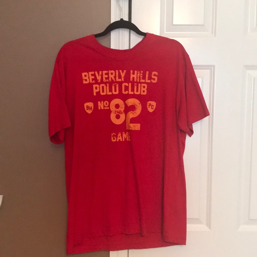 Red and orange men’s polo shirt